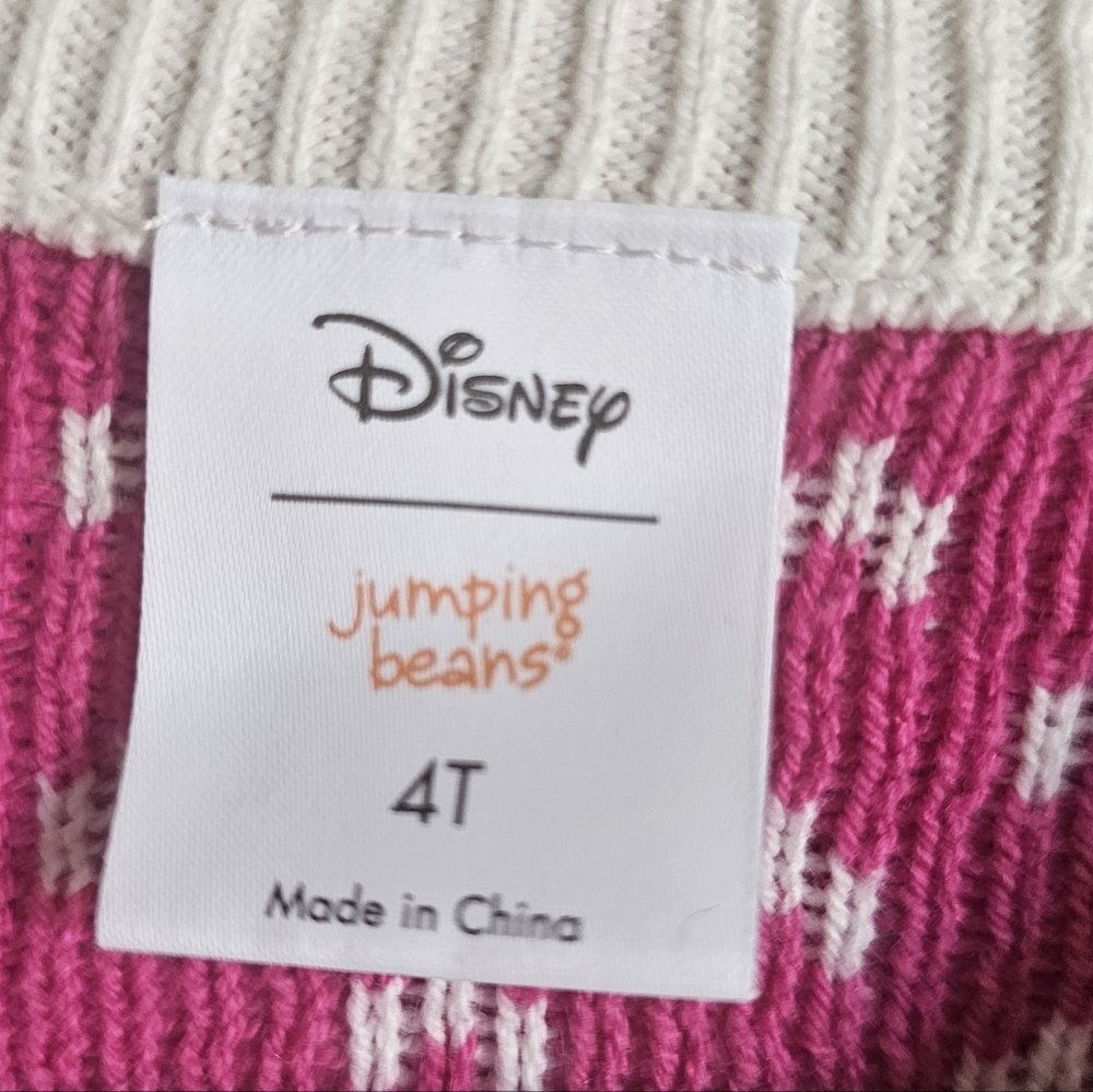 Disney Minnie Mouse Fa La La Holiday Sweater Kids - Picture 3 of 4